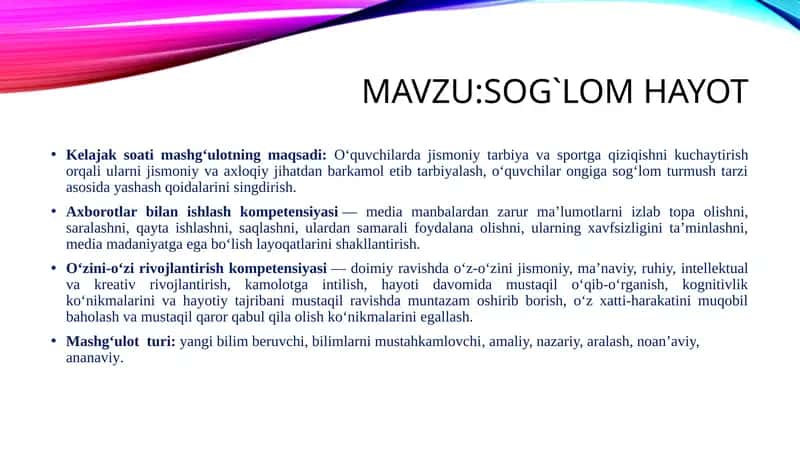 SOG`LOMHAYOT 1
