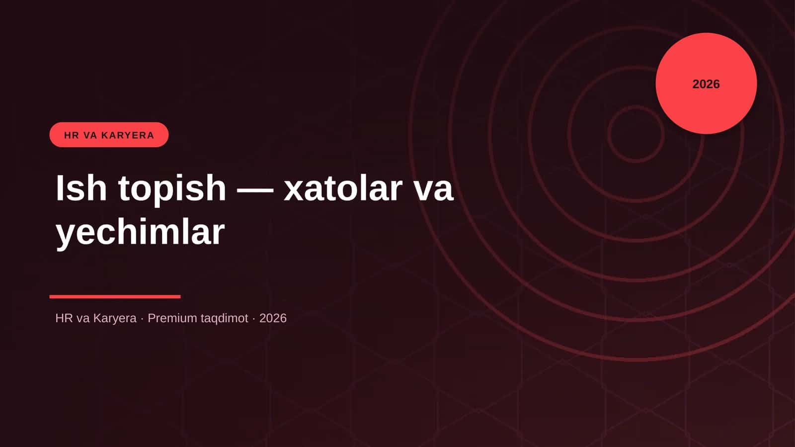 Ish topish — xatolar va yechimlar 1
