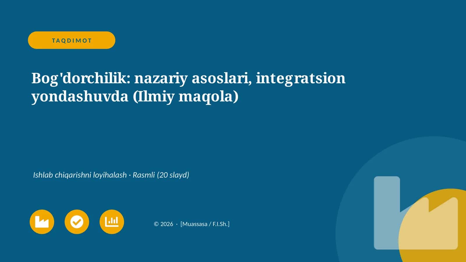 Bog'dorchilik: nazariy asoslari, integratsion yondashuvda 1