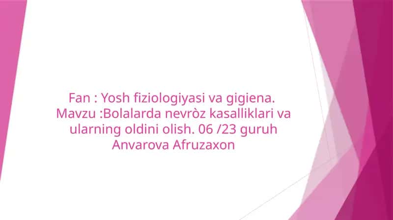 Bolalar nevrozi 1