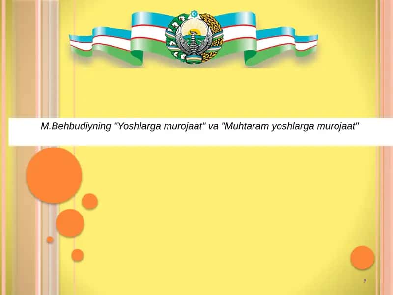 Yoshlarga murojaat 1