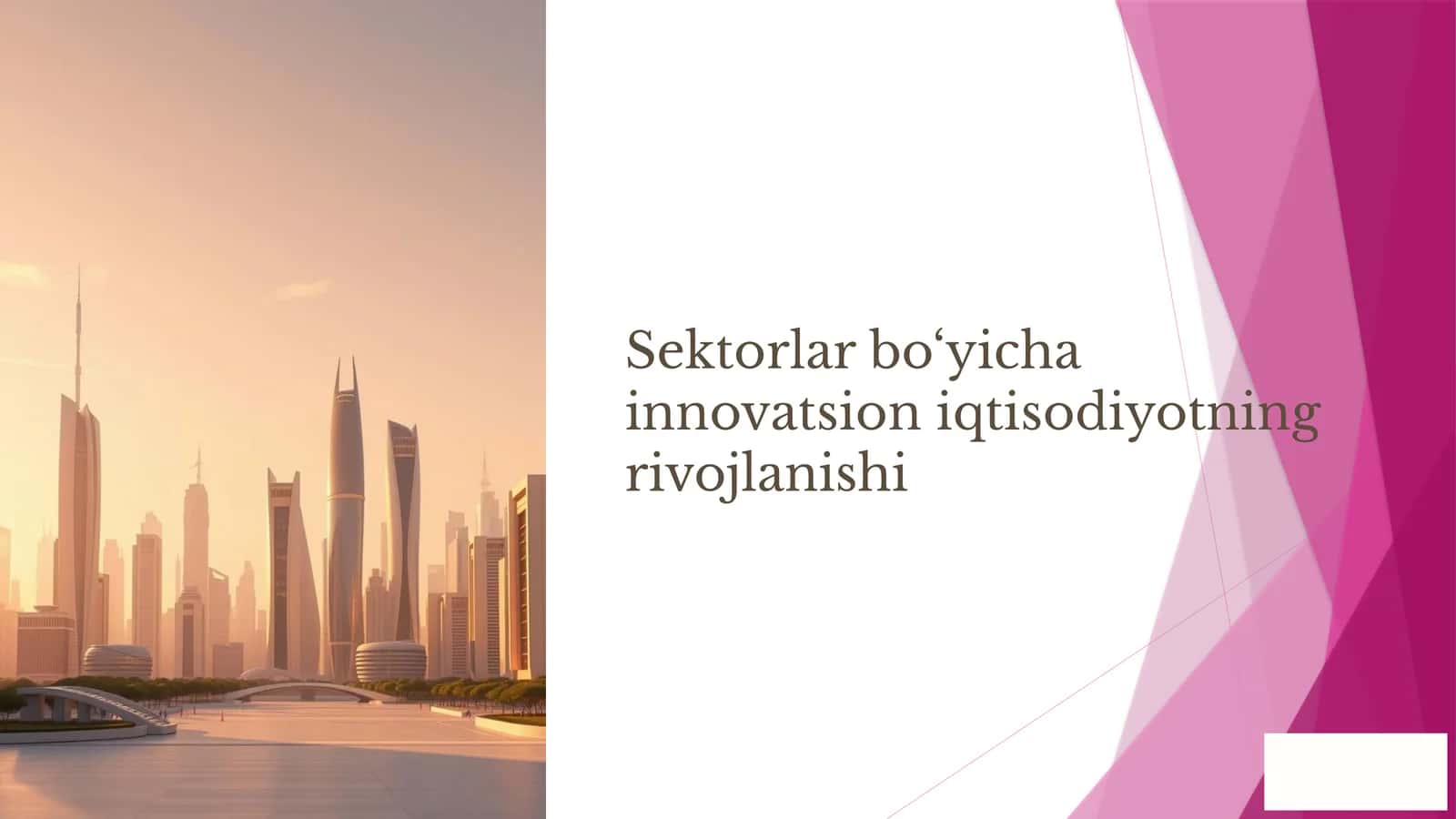 Innovatsion iqtisodiyotning rivojlanishi 1