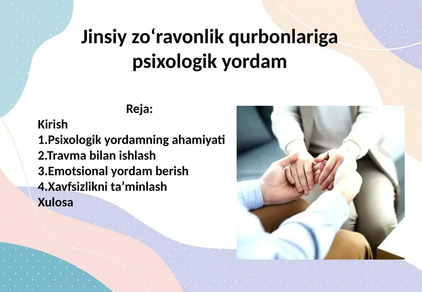Jinsiy zoʻravonlik qurbonlariga psixologik yordam 1