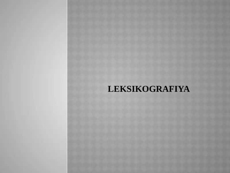 Leksikografiya 1
