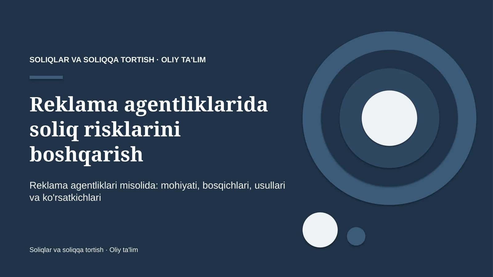 reklama agentliklarida soliq risklarini boshqarish 3469 1