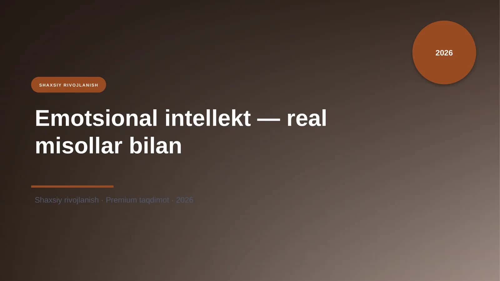 Shaxsiy Rivojlanish 1