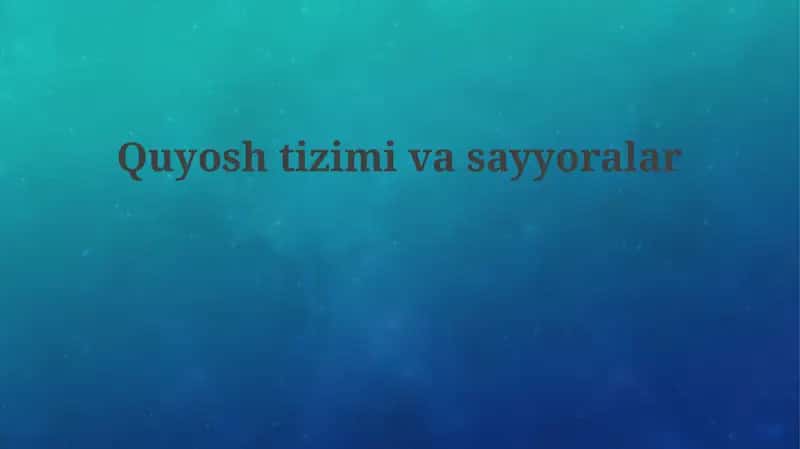 Quyoshtizimivasayyoralar 1