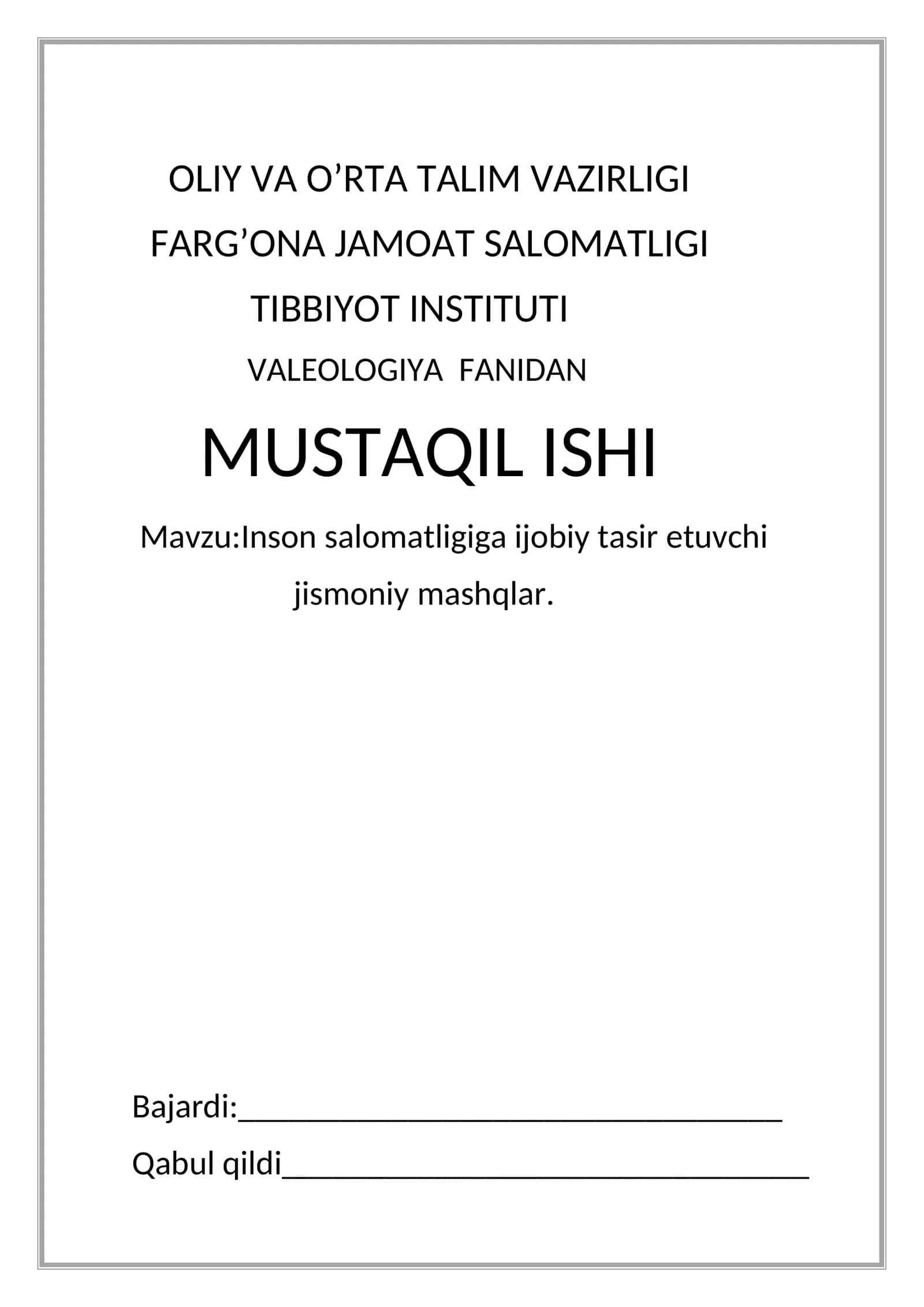 Inson salomatligiga ijobiy tasir etuvchi jismoniy mashqlar 1