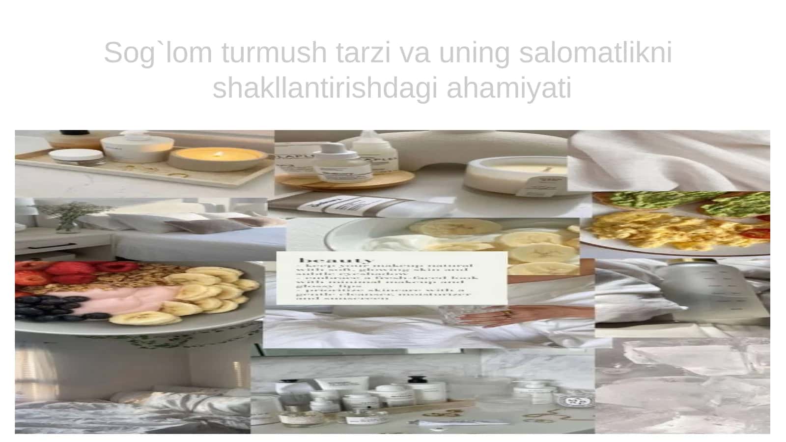 Sog‘lom turmush tarzi va uning salomatlikni shakllantirishdagi ahamiyati 1