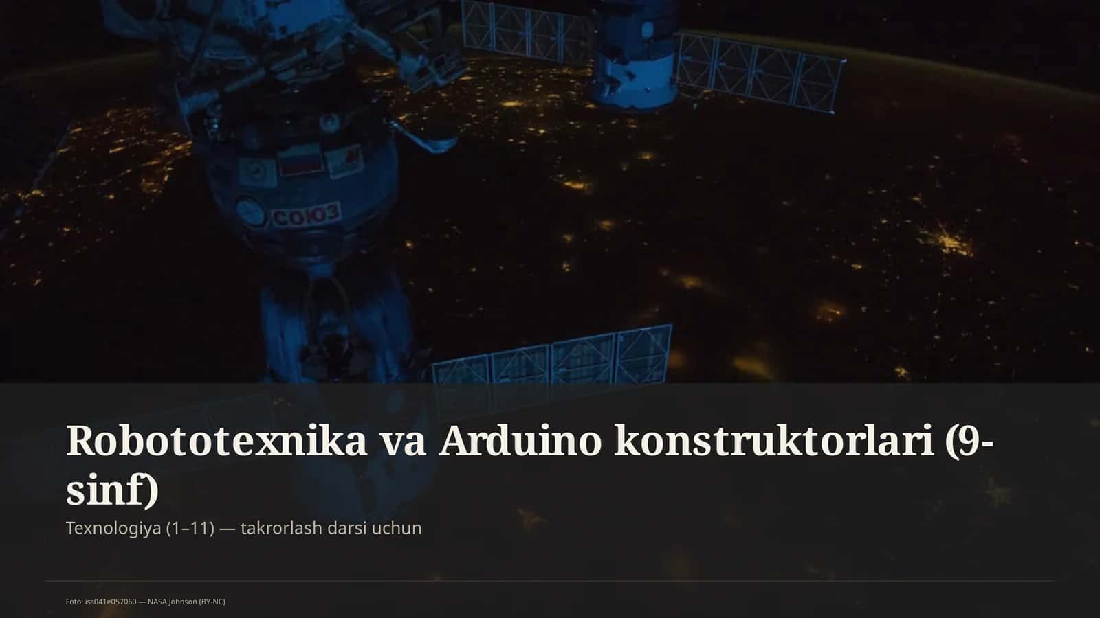 Robototexnika va Arduino konstruktorlari (9-sinf) 1