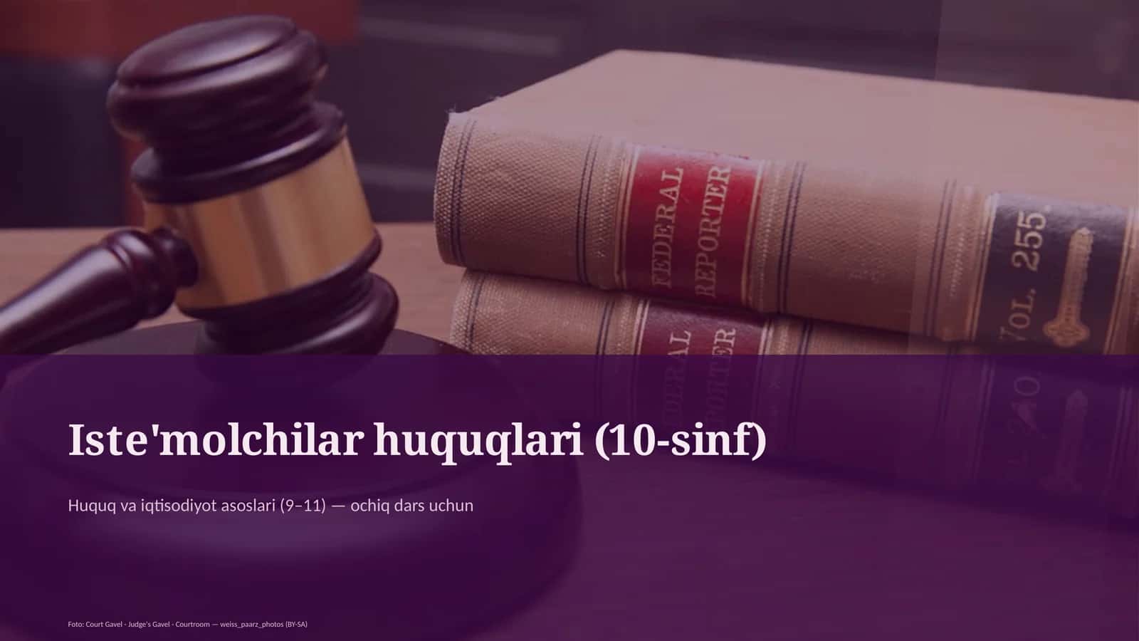 Iste'molchilar huquqlari (10-sinf) 1