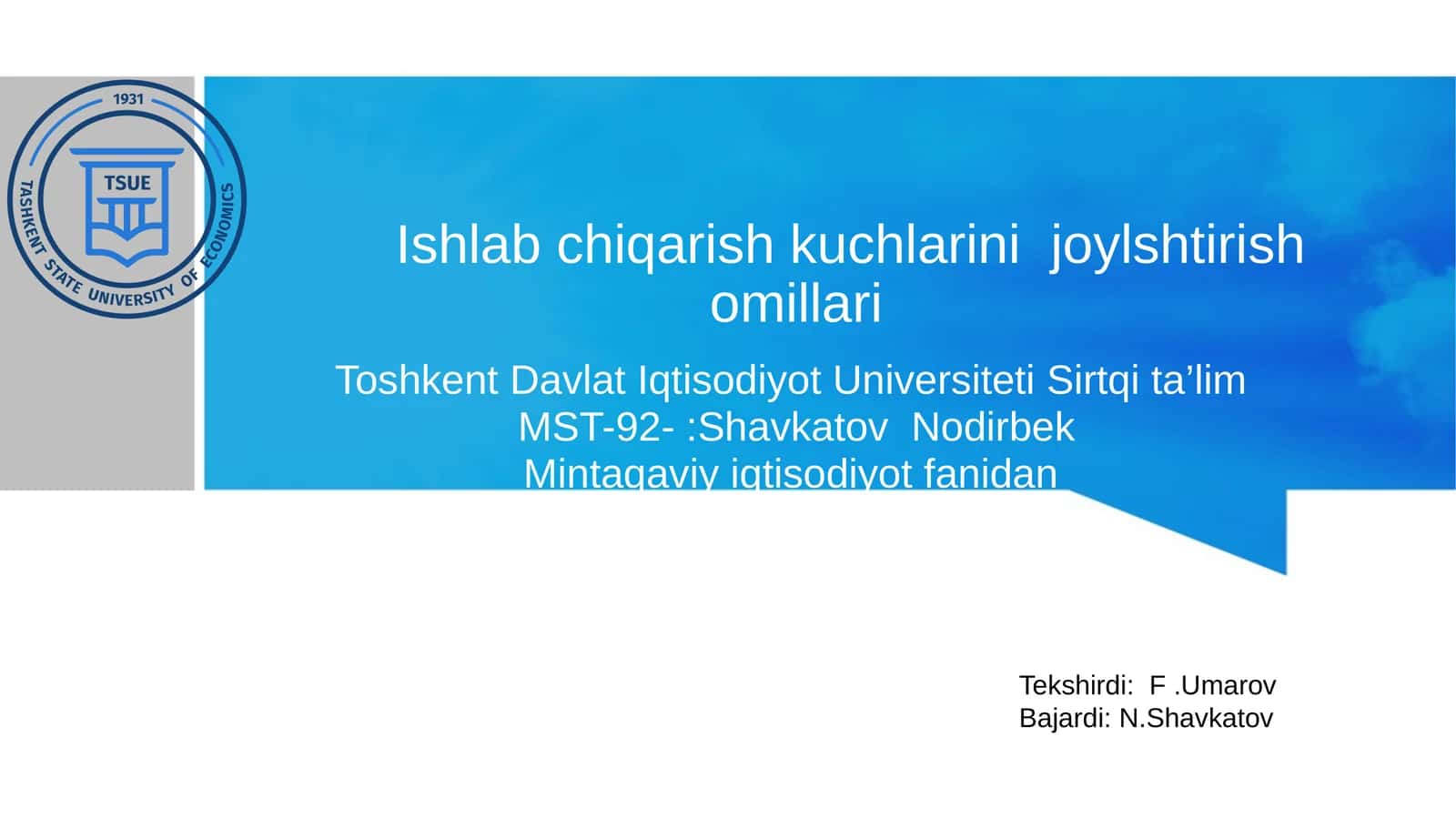 Ishlab chiqarish kuchlarini joylshtirish omillari 1