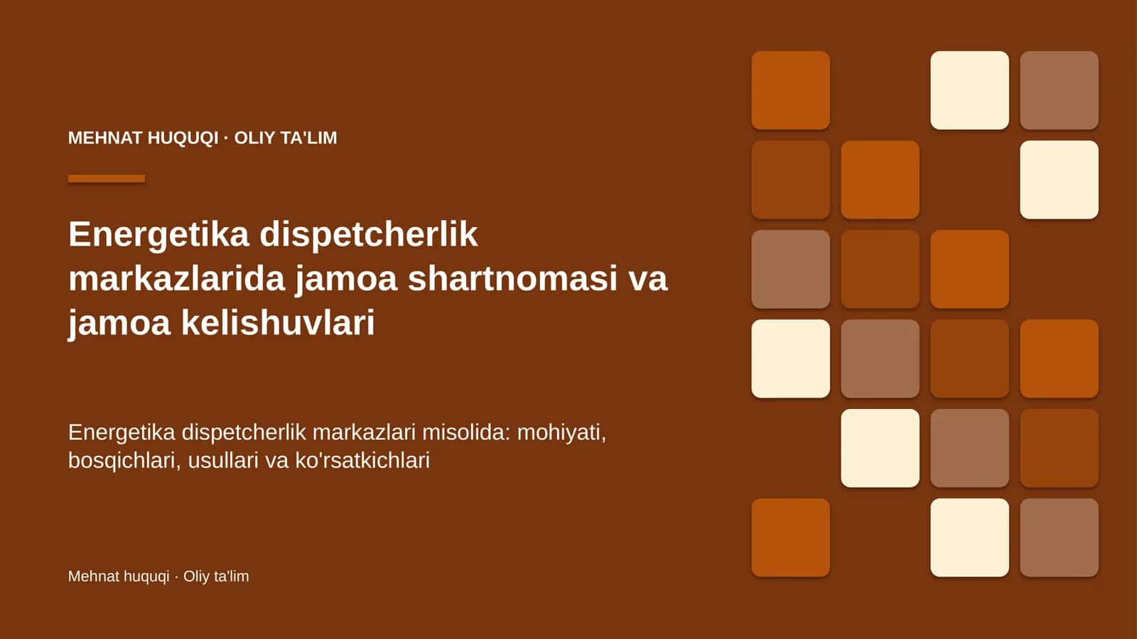 energetika dispetcherlik markazlarida jamoa shartnomasi va jamoa kelishuvlari 1622 1