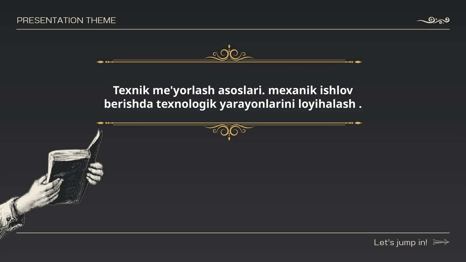 Texnik me'yorlash asoslari. mexanik ishlov berishda texnologik yarayonlarini loyihalash 1