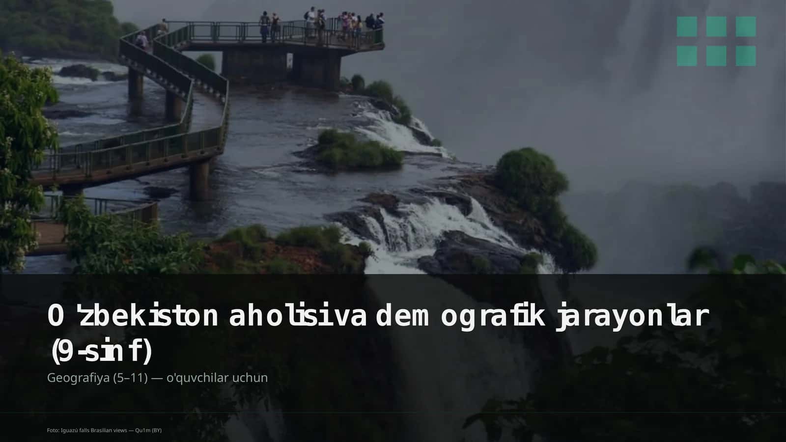 O'zbekiston aholisi va demografik jarayonlar (9-sinf) 1