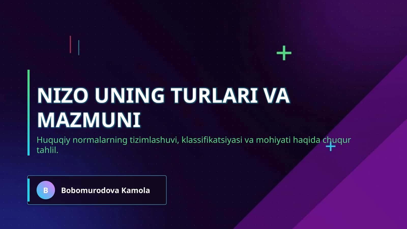 Nizo uning turlari va mazmuni 1