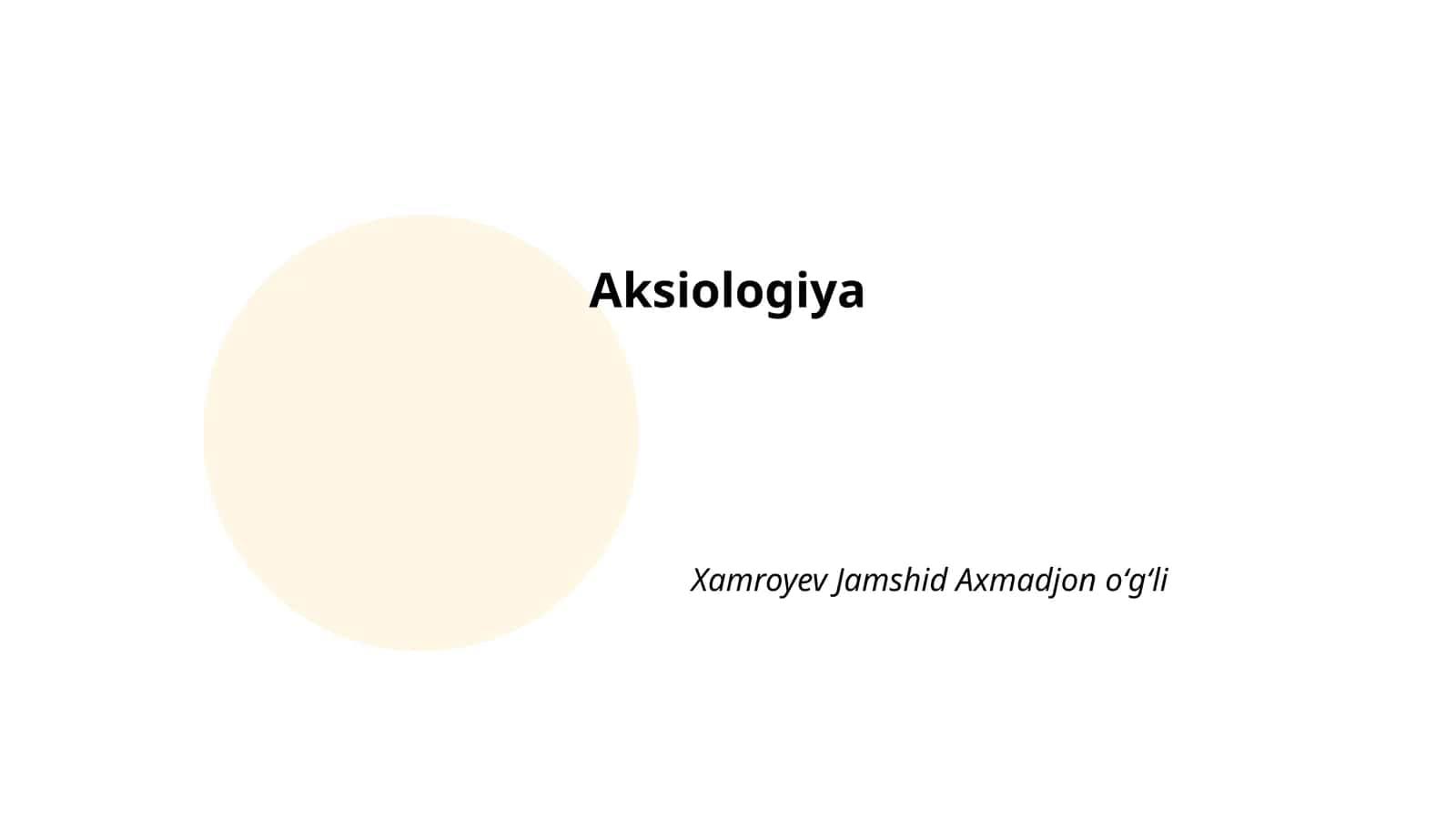 Aksiologiya 1