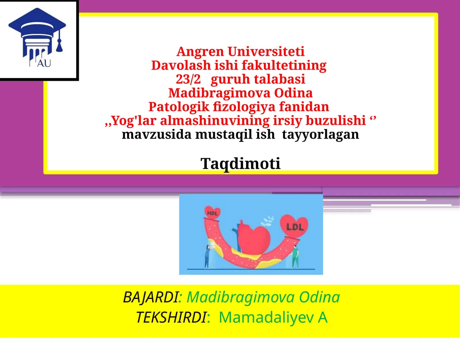 Yog'laralmashinuvining irsiybuzilishi 1