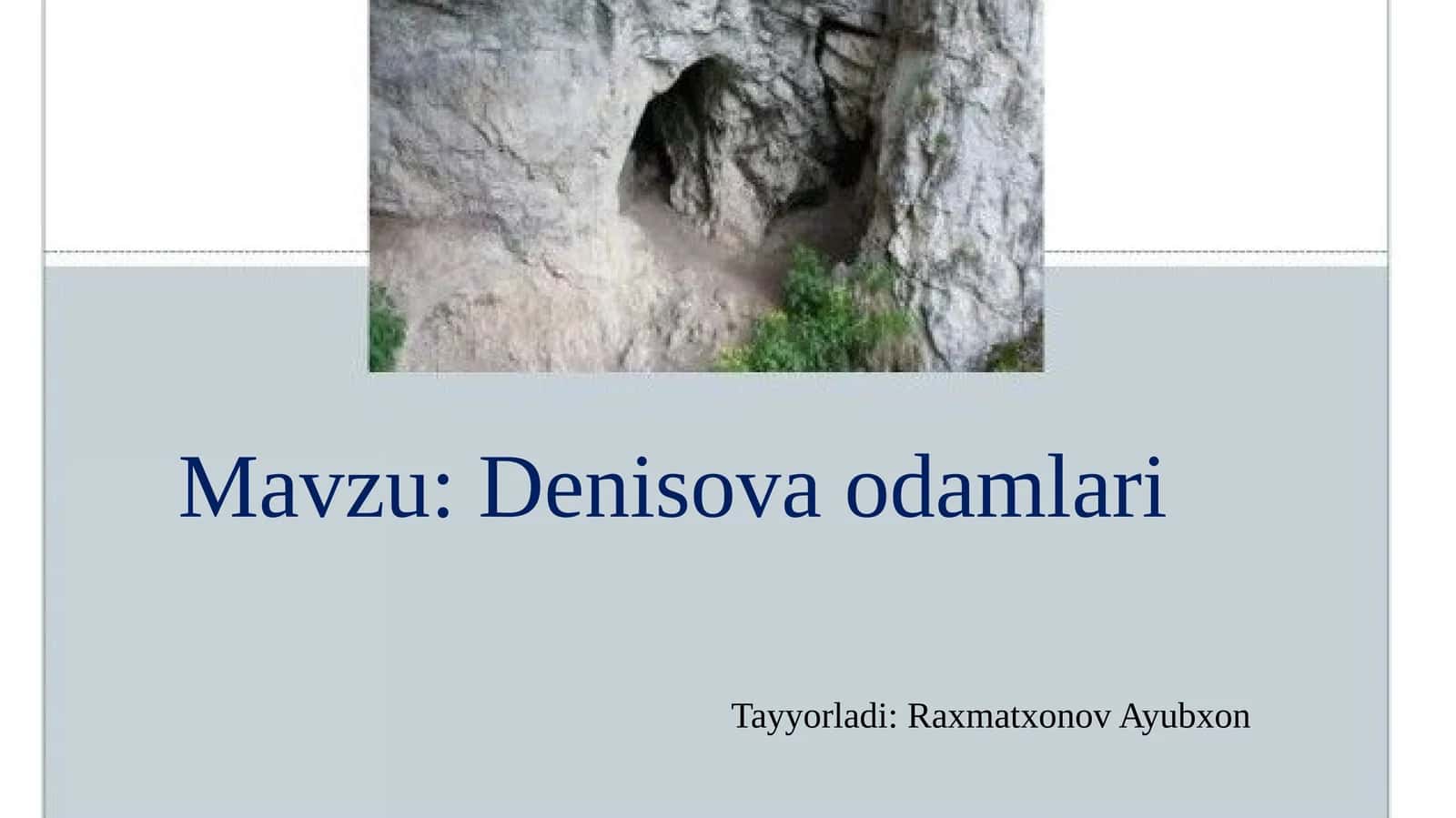 Denisova odamlari 1