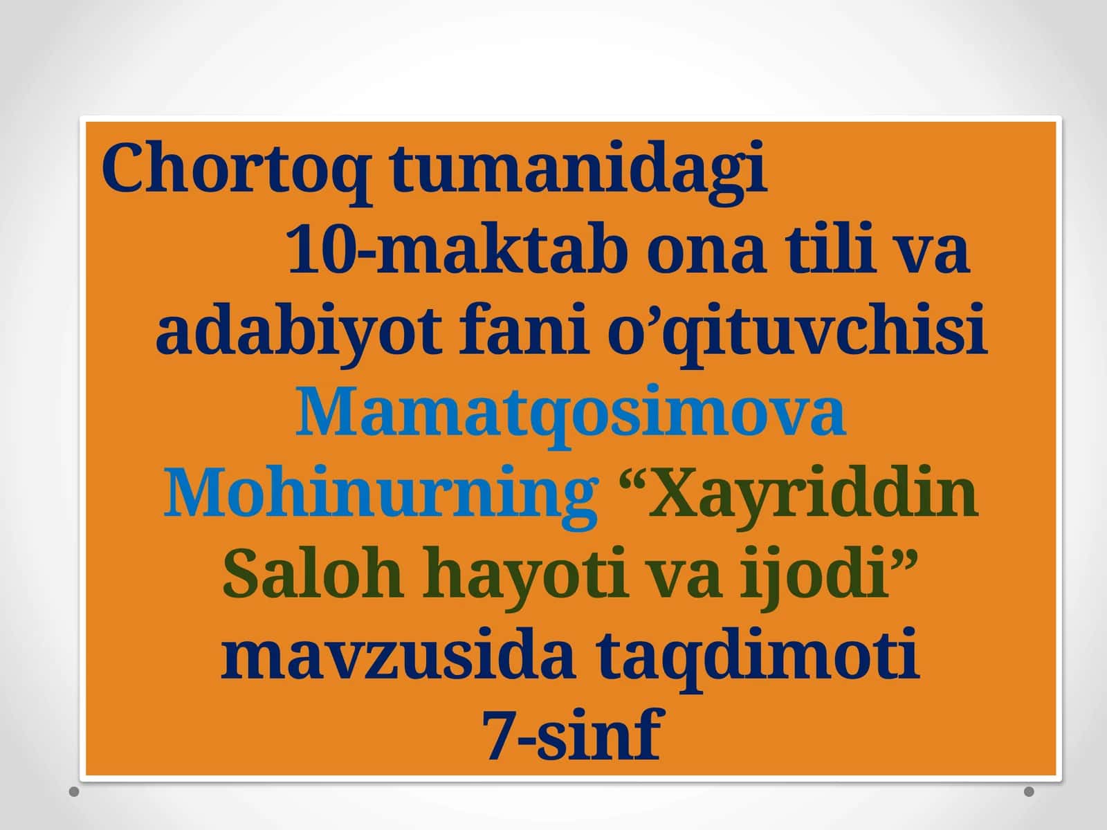 Xayriddin Saloh hayoti va ijodi 1