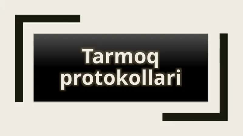 Tarmoq protokollari 1