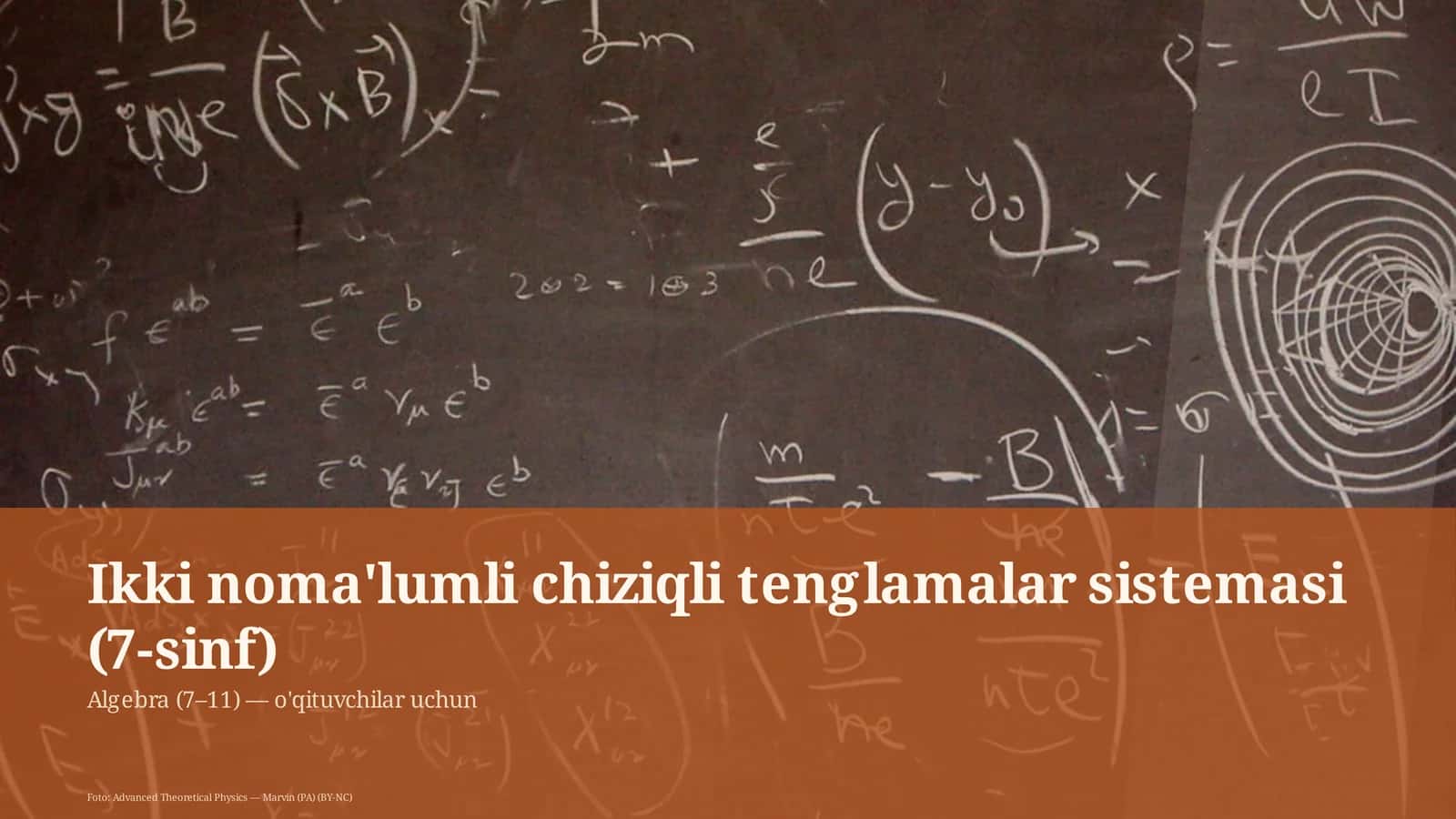 Ikki noma'lumli chiziqli tenglamalar sistemasi (7-sinf) 1