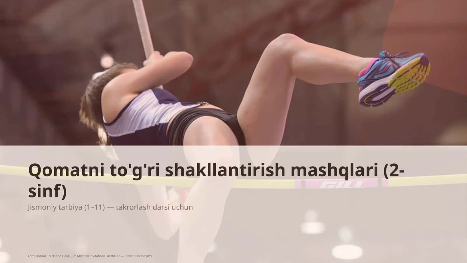 Qomatni to'g'ri shakllantirish mashqlari (2-sinf) 1