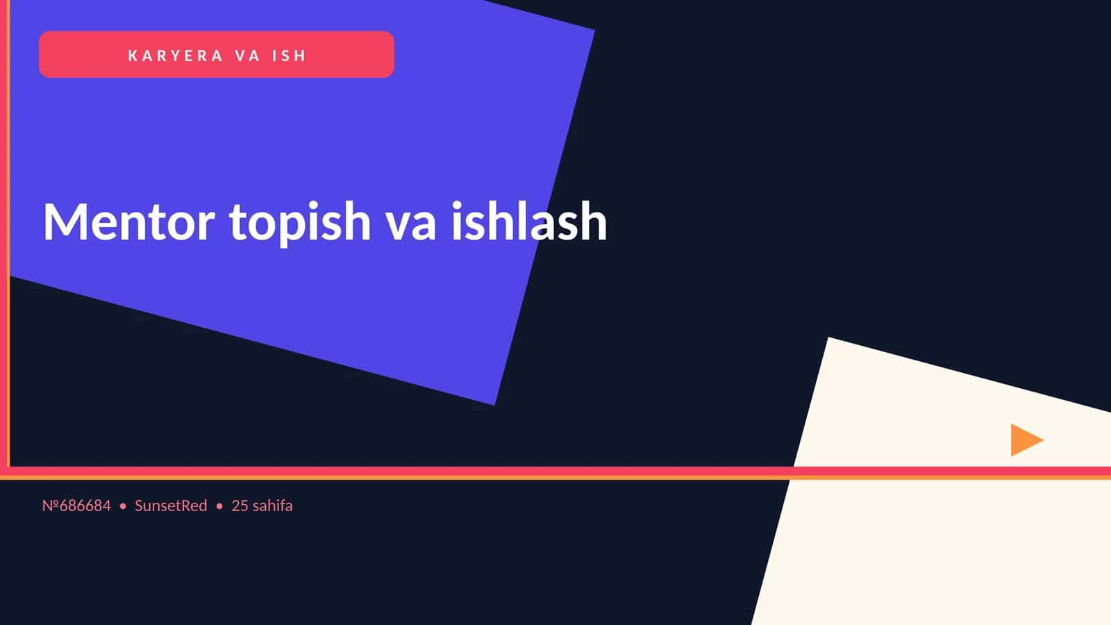 Mentor topish va ishlash 1