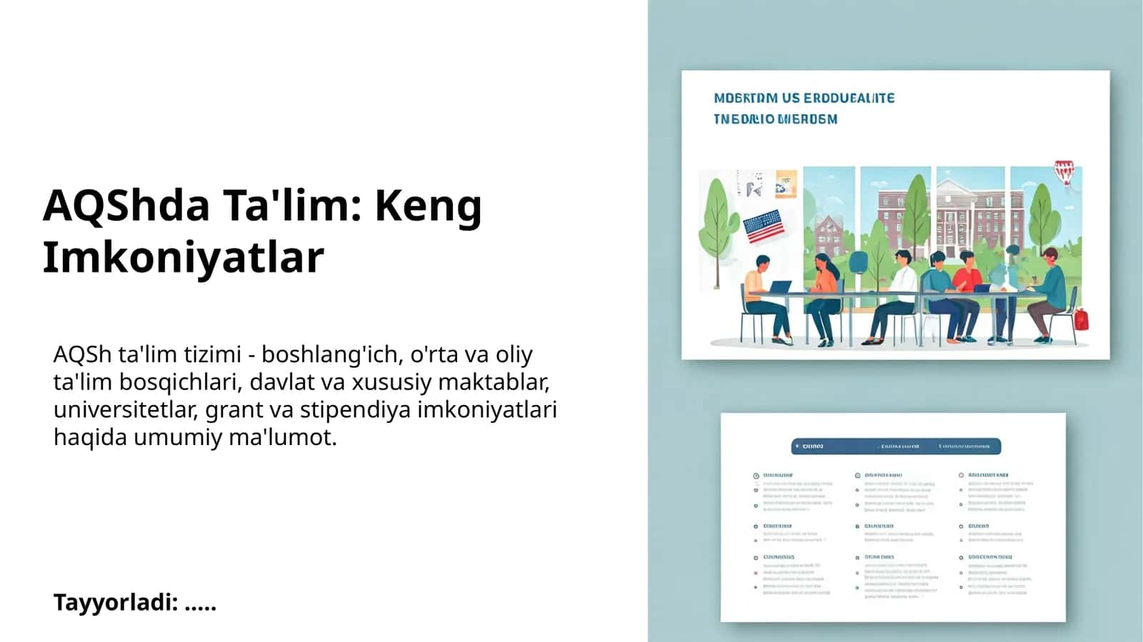 AQShda Ta'lim: Keng Imkoniyatlar 1