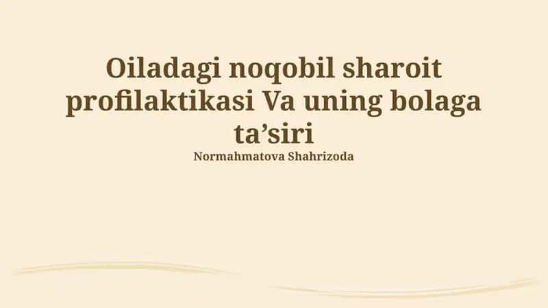 Psixologik zo'ravonlik va uning oqibatlari 1