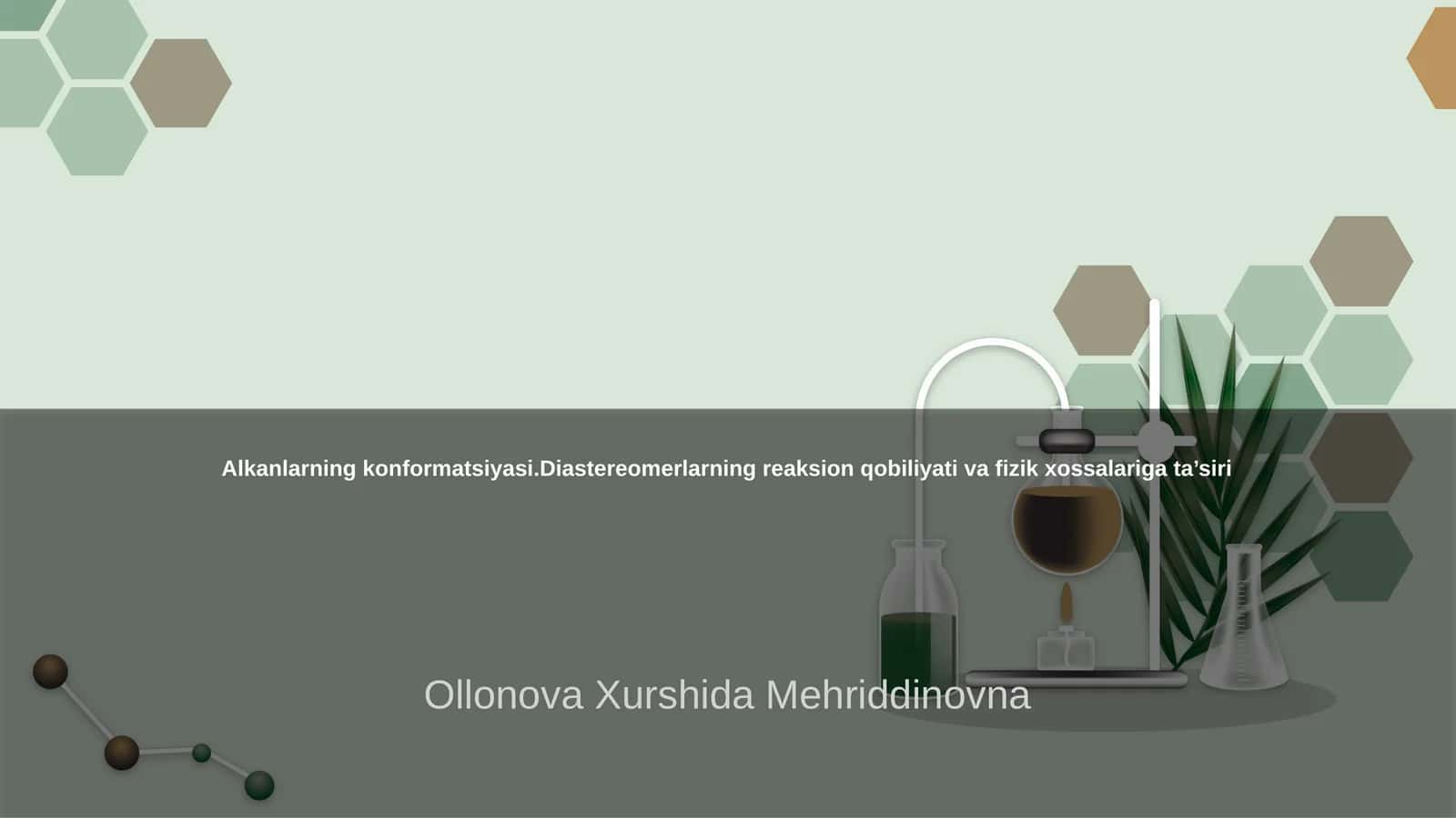 Alkanlarning konformatsiyasi 1