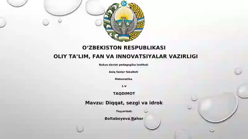 Diqqat, sezgi va idrok