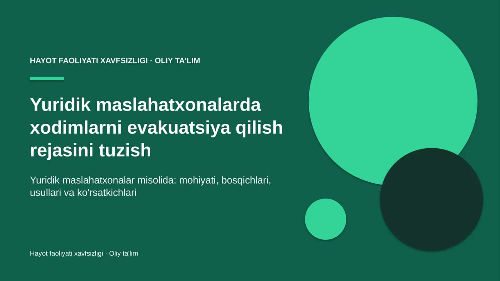 Yuridik maslahatxonalarda xodimlarni evakuatsiya qilish rejasini tuzish 1