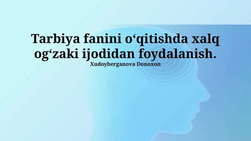 Xudoyberganova Donoxon 1