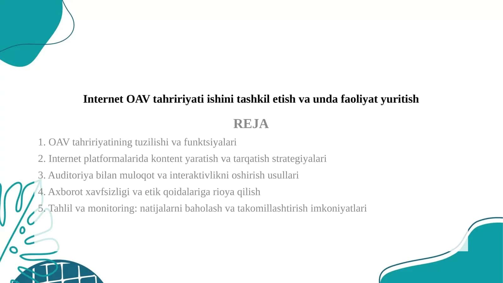 OAV tahririyati 1