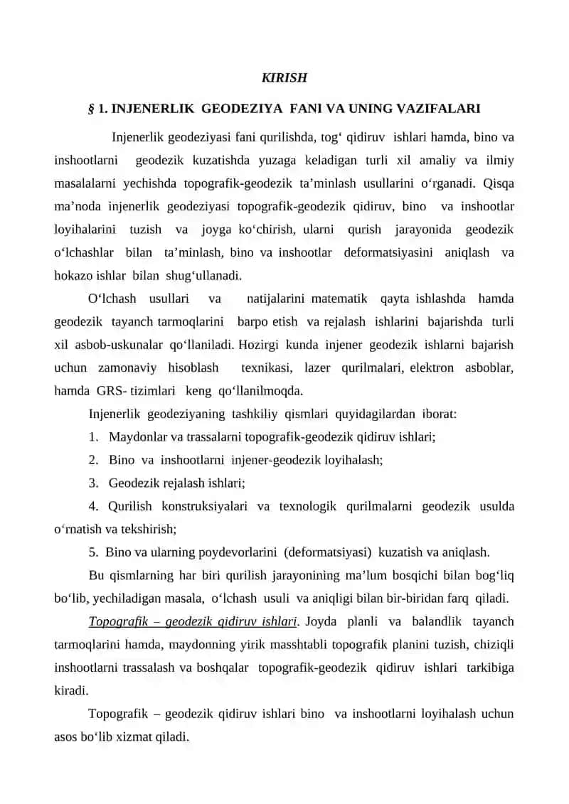 Injenerlik Geodeziyasi 1