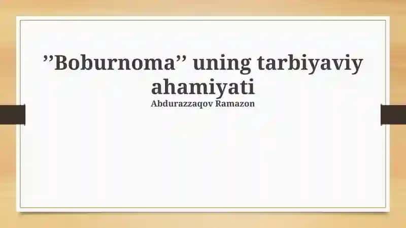 Boburnoma