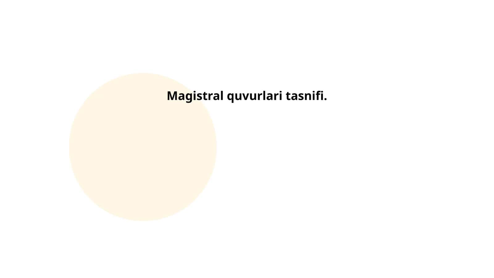 Magistral quvurlari tasnifi 1