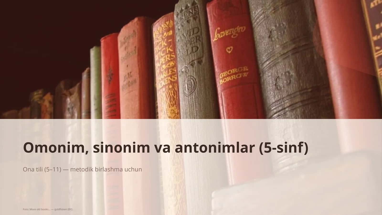 Ona tili (5–11) — metodik birlashma uchun 1
