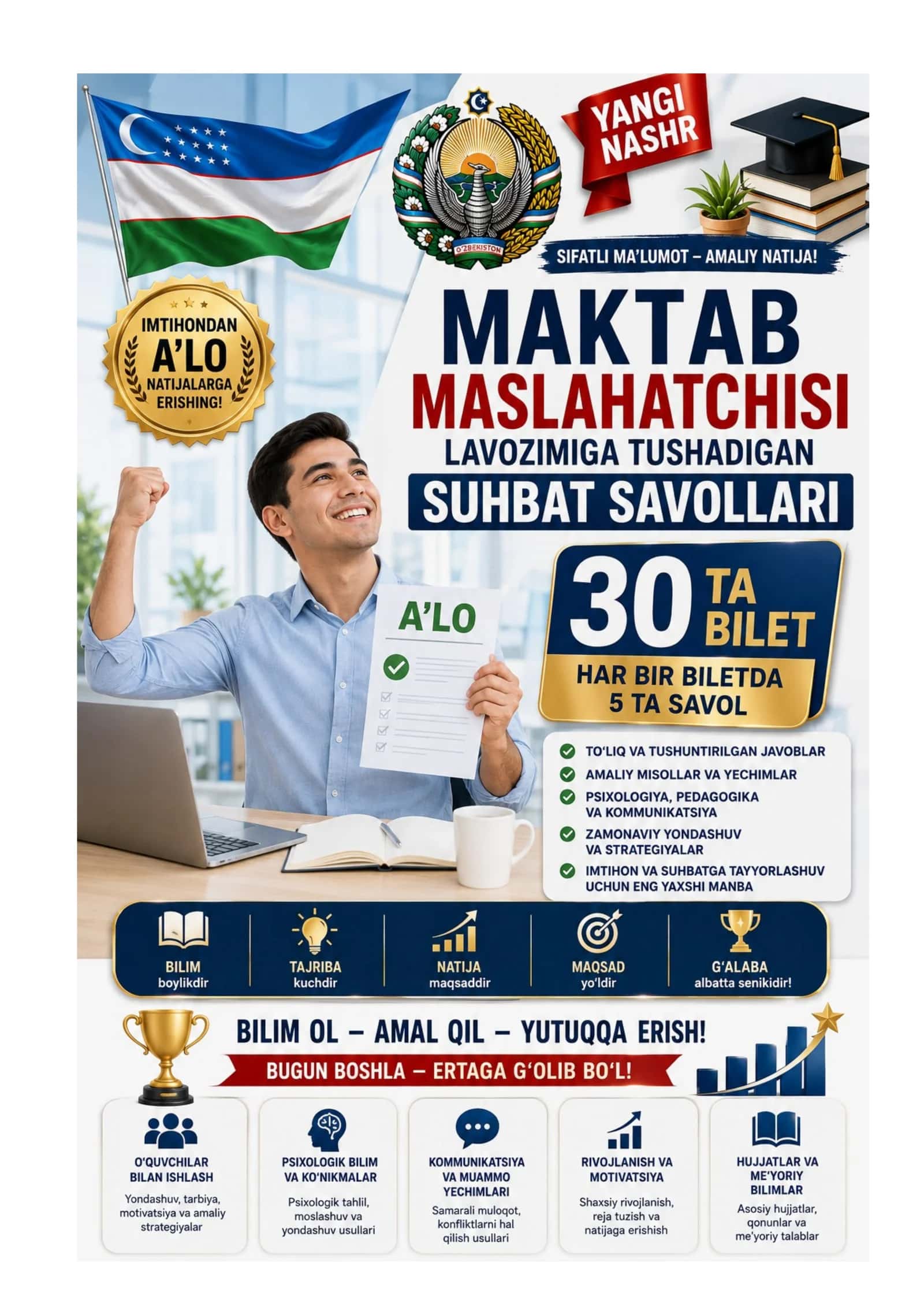 Maktab maslaxatchisi suxbat savollari biletlar javoblari bilan 1