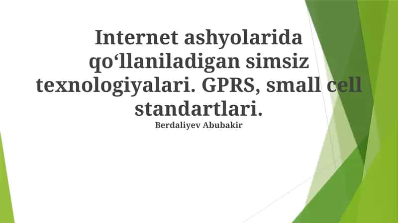 Internet Ilovalarida Qo'llaniladigan Simsiz Texnologiyalar 1