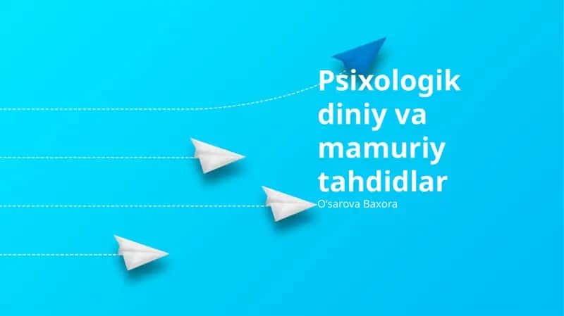 Psixologik diniy va mamuriy tahdidlar 1