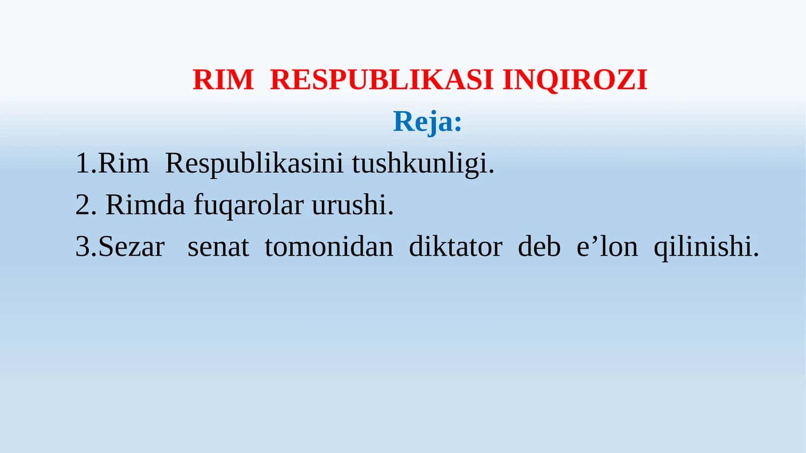 Rim Respublikasi Inqirozi 1