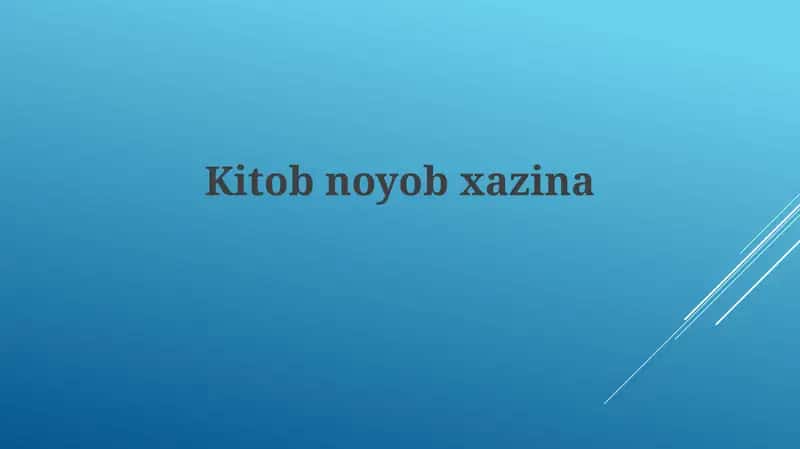 Kitobnoyobxazina 1
