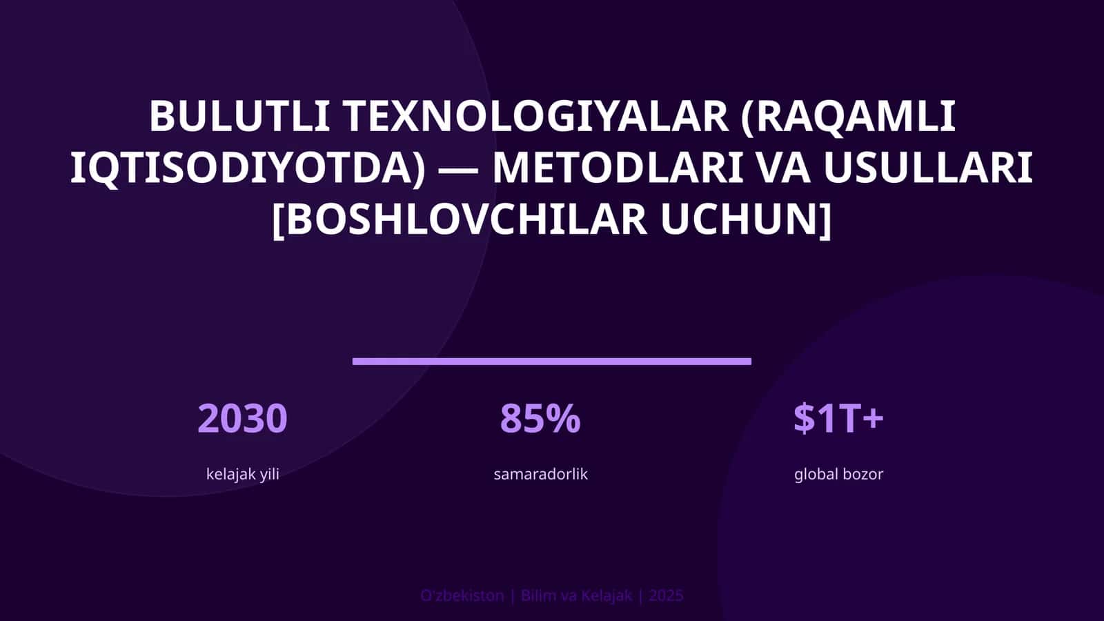 Bulutli texnologiyalar (raqamli iqtisodiyotda) — metodlari va usullari [boshlovchilar uchun] 1