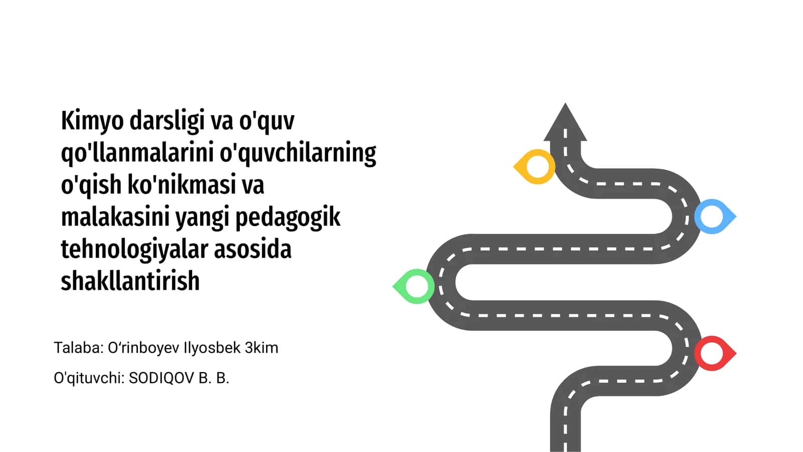 Kimyo darsligi va o'quv qo'llanmalarini o'quvchilarning o'qish ko'nikmasi va malakasini yangi pedagogik tehnologiyalar asosida shakllantirish 1