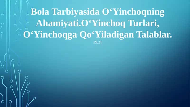 O'yinchoqlar va ularning ahamiyati 1