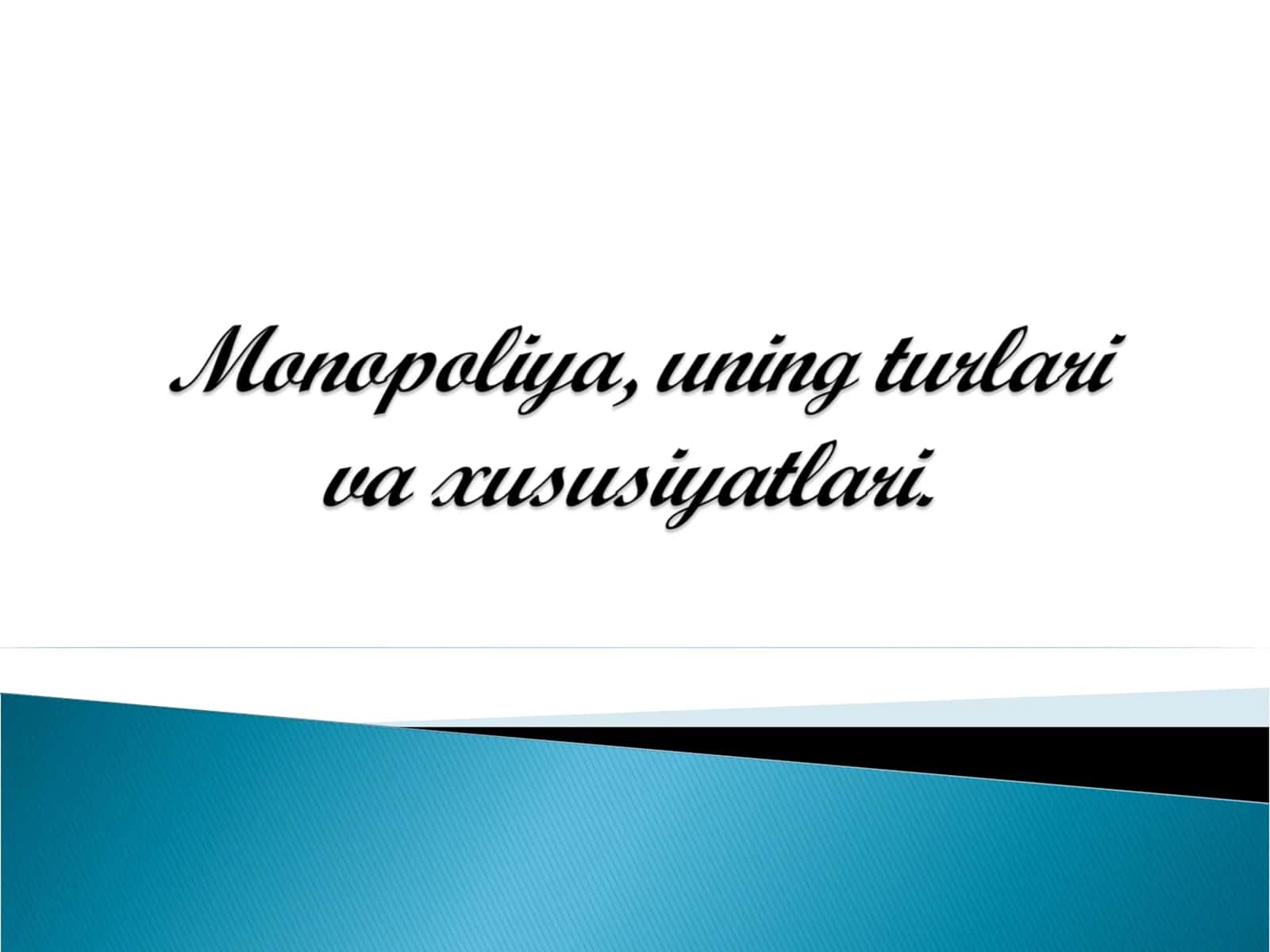 O’zbеkistonda davlatning raqobatchilik muhitini shakllantirish siyosati 1