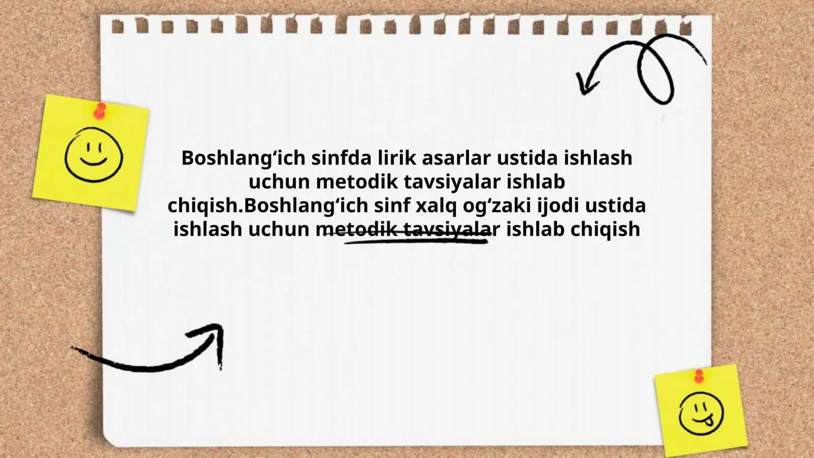 Lirik asarlar ustida ishlash uchun metodik tavsiyalar 1
