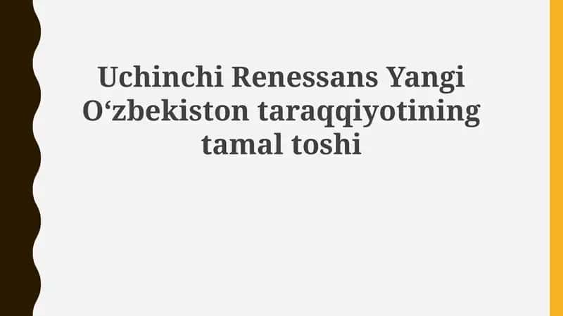 Uchinchi Renessans 1
